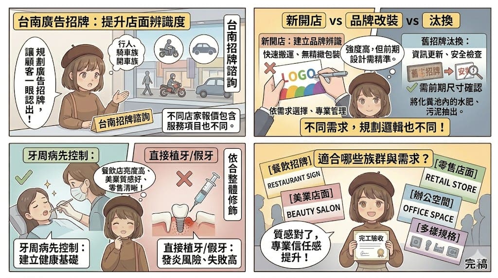 台南廣告招牌怎麼規劃才可以提升辨識度？
